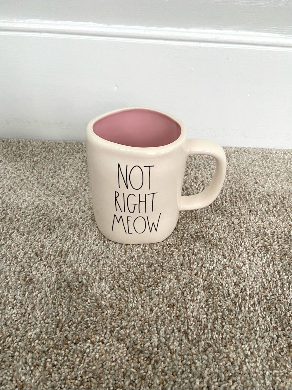 NWOT Rae Dunn "NOT RIGHT MEOW" Cat Coffee Mug - Picture 3 of 13